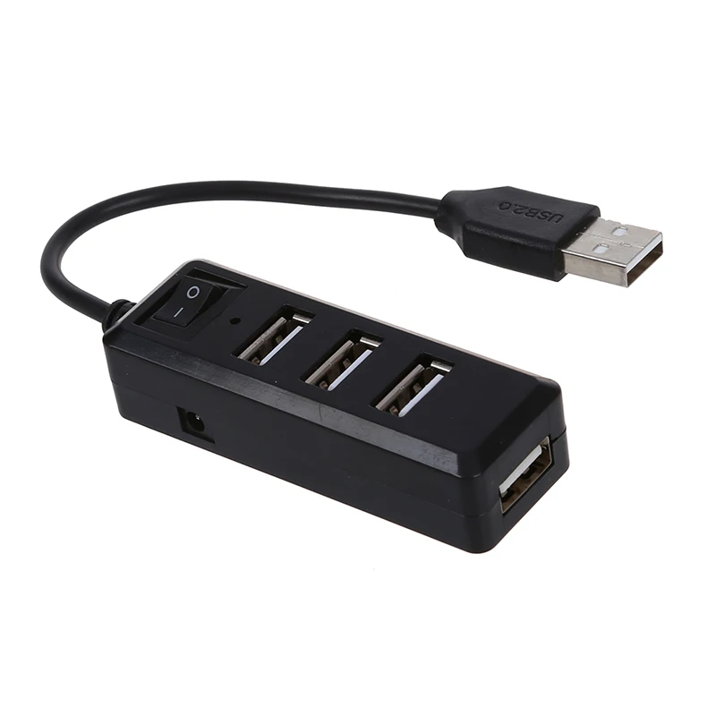 USB 2 0 4 порта Высокоскоростной концентратор вкл. Выкл. Переключатель LED для ПК
