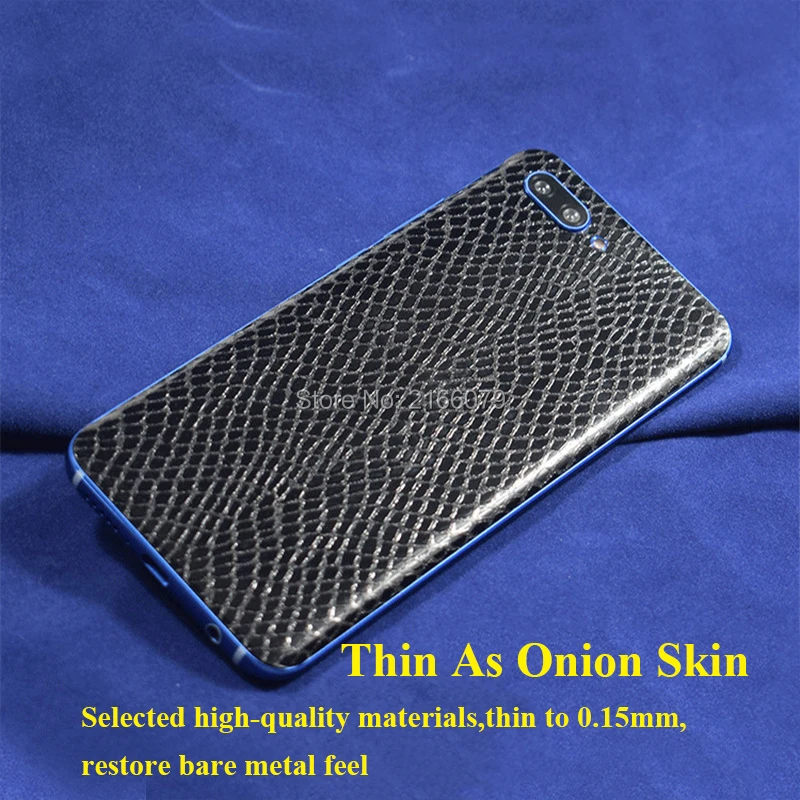 For Huawei Honor 10 5.84&quot Crocodile / Snake Skin Pattern Leather Full Back Cover Matte Decals Wrap Sticker |