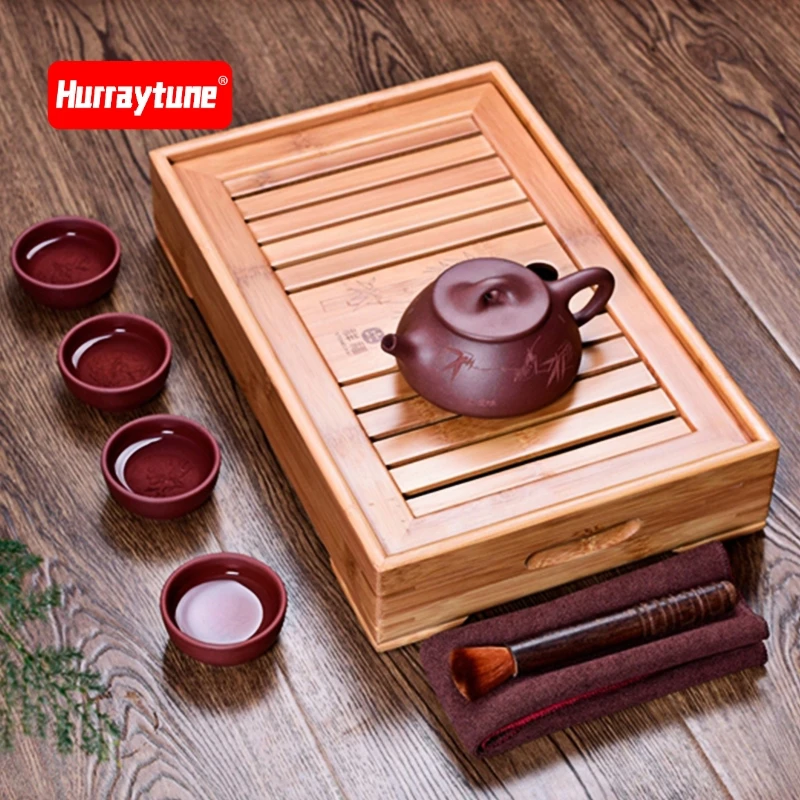 

Bamboo water storage tea set tea set fittings, household medium saucer, purple sand teapot tea tray
