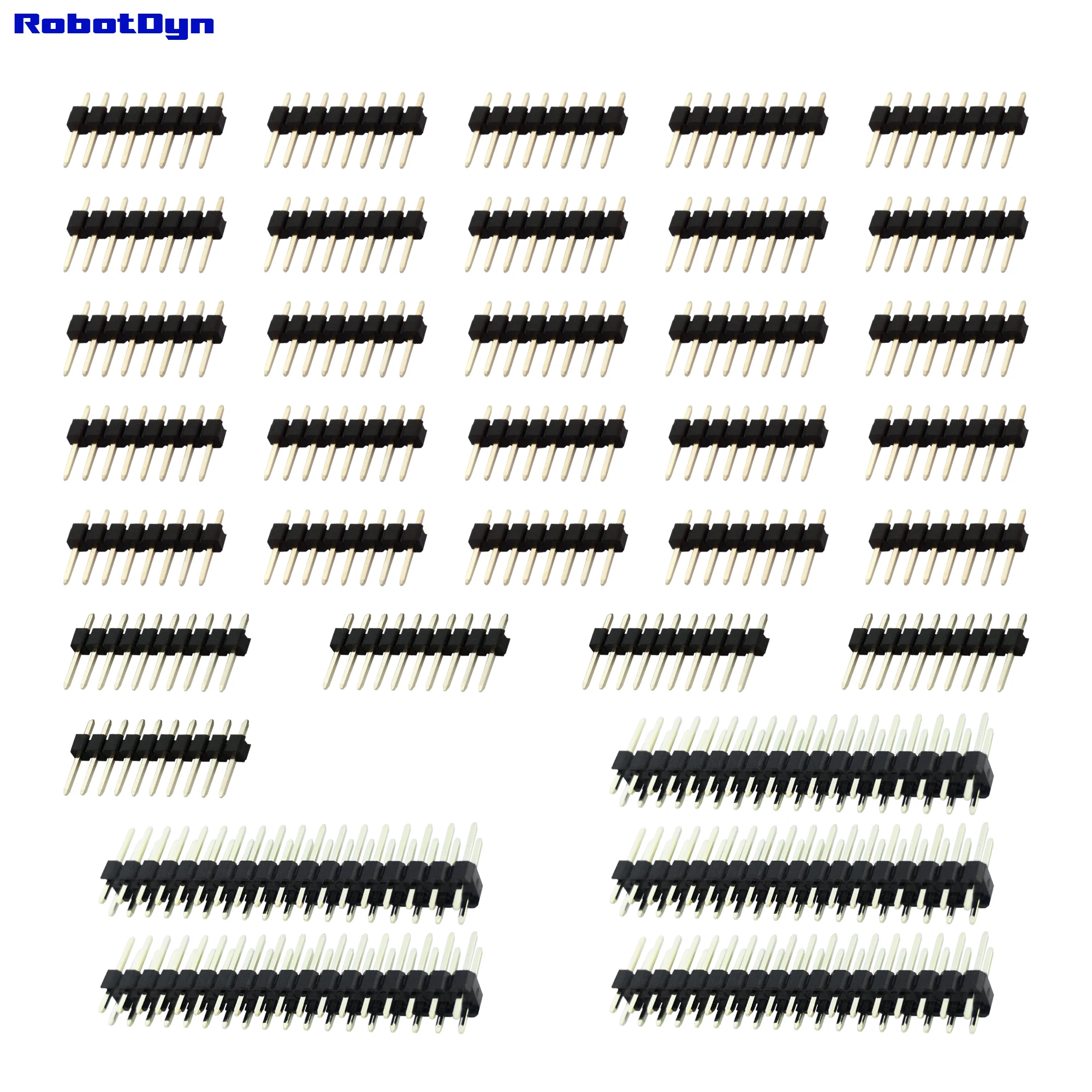 Набор штыревых разъемов Mega 2560 R3 5 комплектов (5x8 1x10 1x2x18) с черным золотым