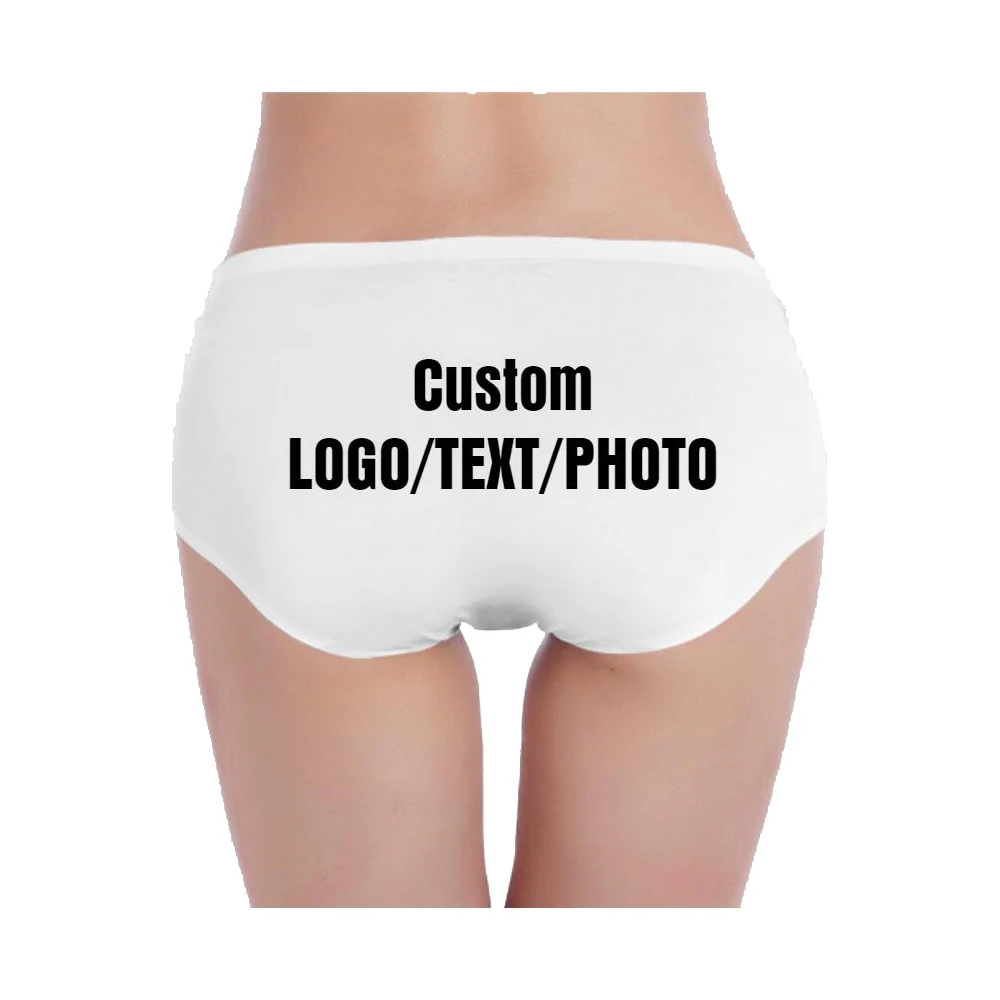 

Нижнее белье женское базовое бесшовное, нижнее белье из мягкого хлопка с принтом «сделай сам», с логотипом/текстом/фото