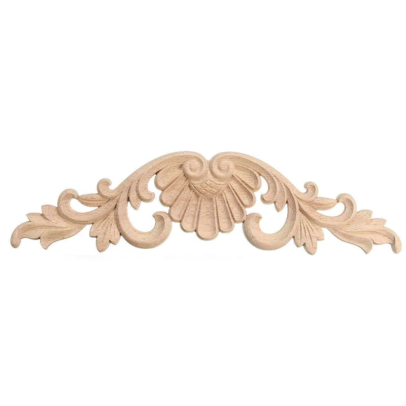 Винтажная Неокрашенная древесина резная угловая аппликация рама для домашней