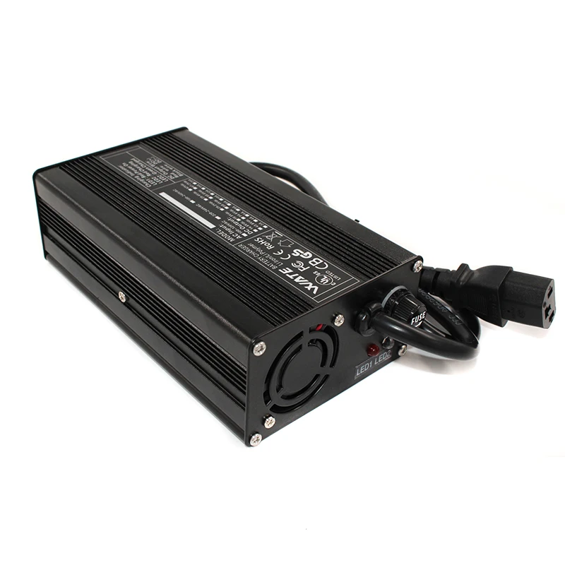 50.4V 4A Charger Li-ion for 44.4V 12S Electric Bike lithium Battery Aluminum shell With fan | Электроника