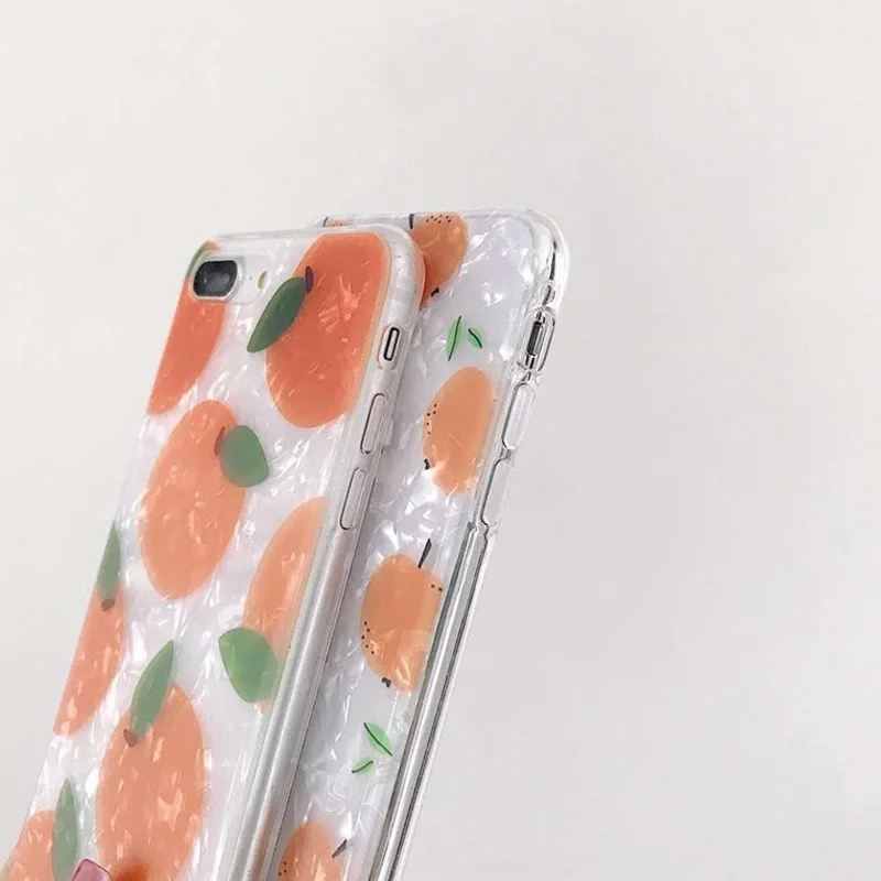 USLION Dream Shell фрукты шаблон чехлы для телефонов iPhone X XS XR Xs Max блестящие мягкие ТПУ