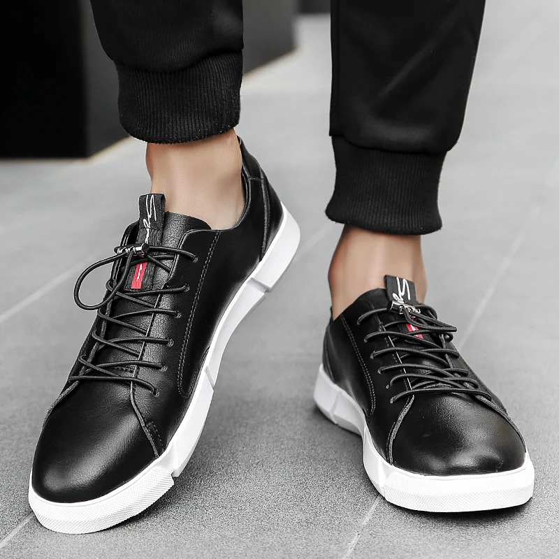 Genuine Leather men Shoes fashion Men casual designer brand man sneakers spring autumn Waterproof lace up oxfords shoes k3 | Обувь