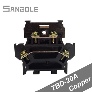 TBD-20A 20A/600V Dual Row Wiring Connection Terminal block with screws Connector Copper 0.5-2.5mm2 (10PCS)