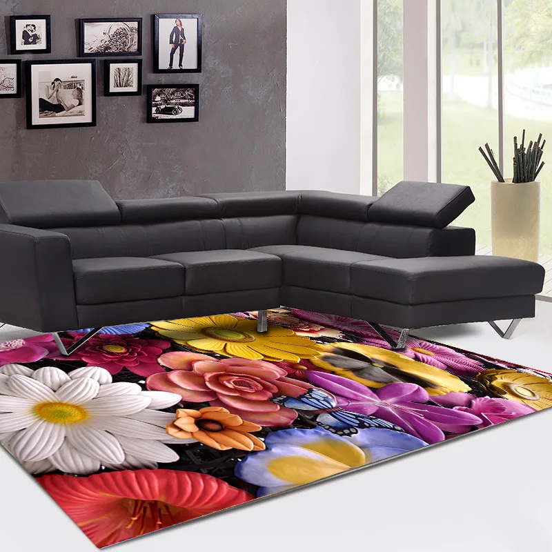 Fashion Household 3D Printed carpets for Living room coffee table large Area Rug Bedroom bedside Antiskid Mat tapete tapis salon | Дом и сад