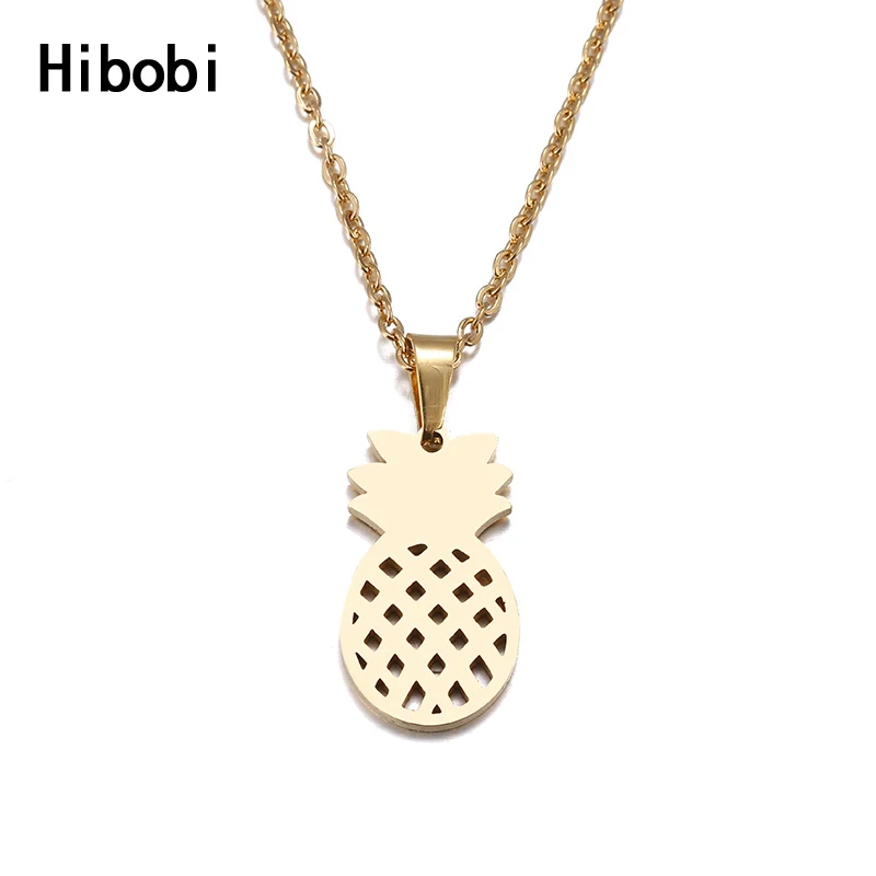 Hibobi ожерелье из нержавеющей стали женские ювелирные изделия ананас модные