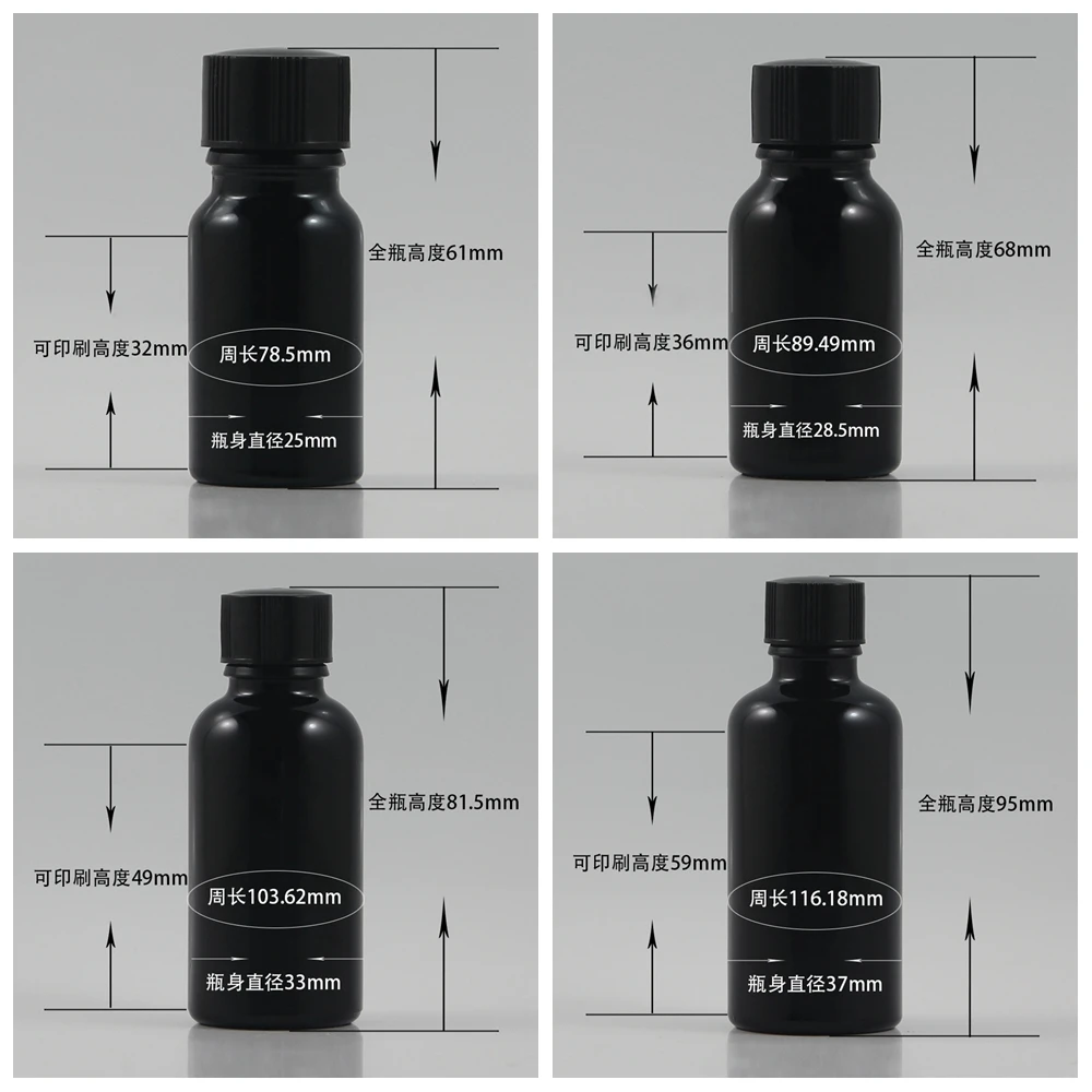 Cheap 0.5 ounce black glass bottle essetial oil container with serum brush 15ml | Красота и здоровье