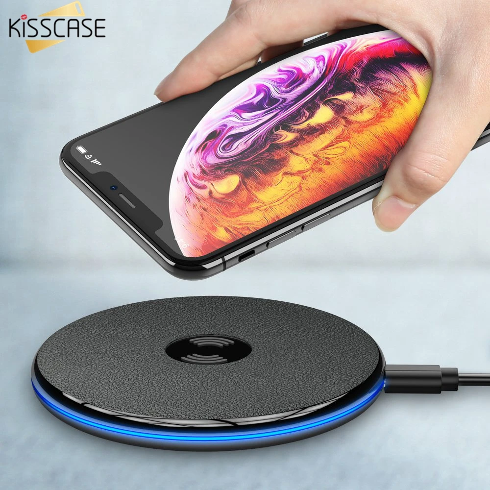KISSCASE QI Быстрое беспроводное зарядное устройство для телефона iPhone X XS MAX 8 Plus Samsung