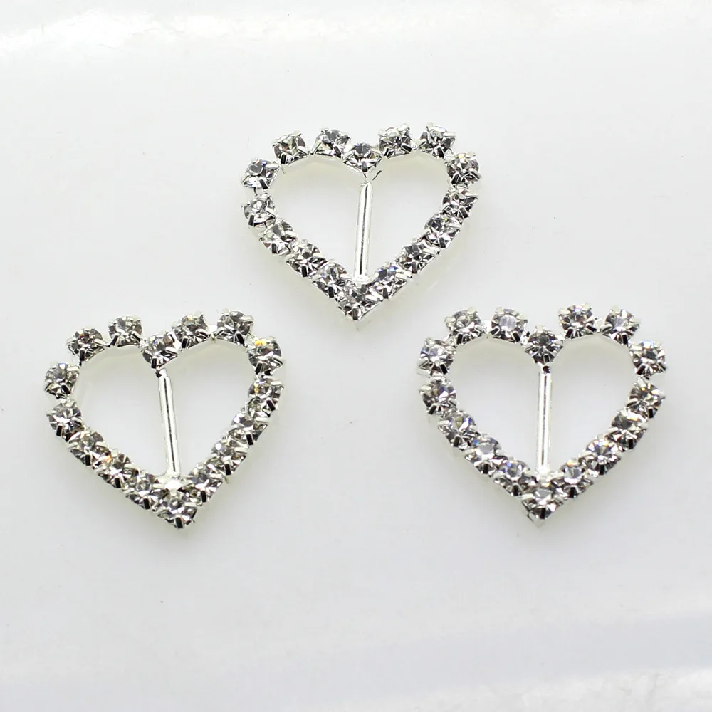 Металлические пряжки ZMASEY 10 шт./лот 21 мм стразы в форме сердца обувь лента для