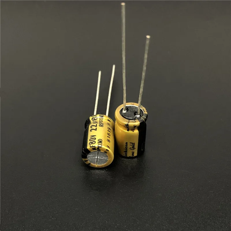 5 шт./50 шт. 22 мкФ 80 в NICHICON FG (тонкое золото) 8x11 мм 80V22uF аудио конденсатор высшего