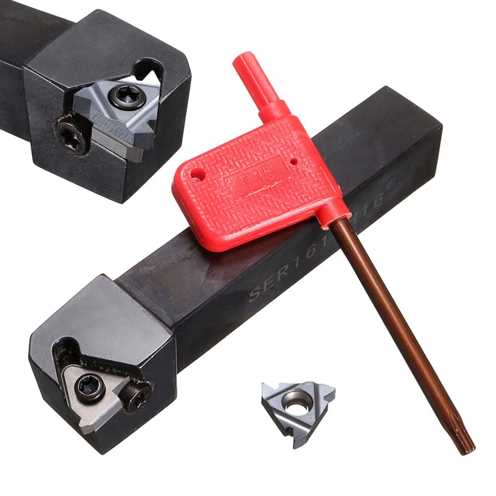 SER1616H16 Holder Lathe Turning Tool Threading + 16ER AG60 Blade Insert Wrench Tools Kit | Инструменты