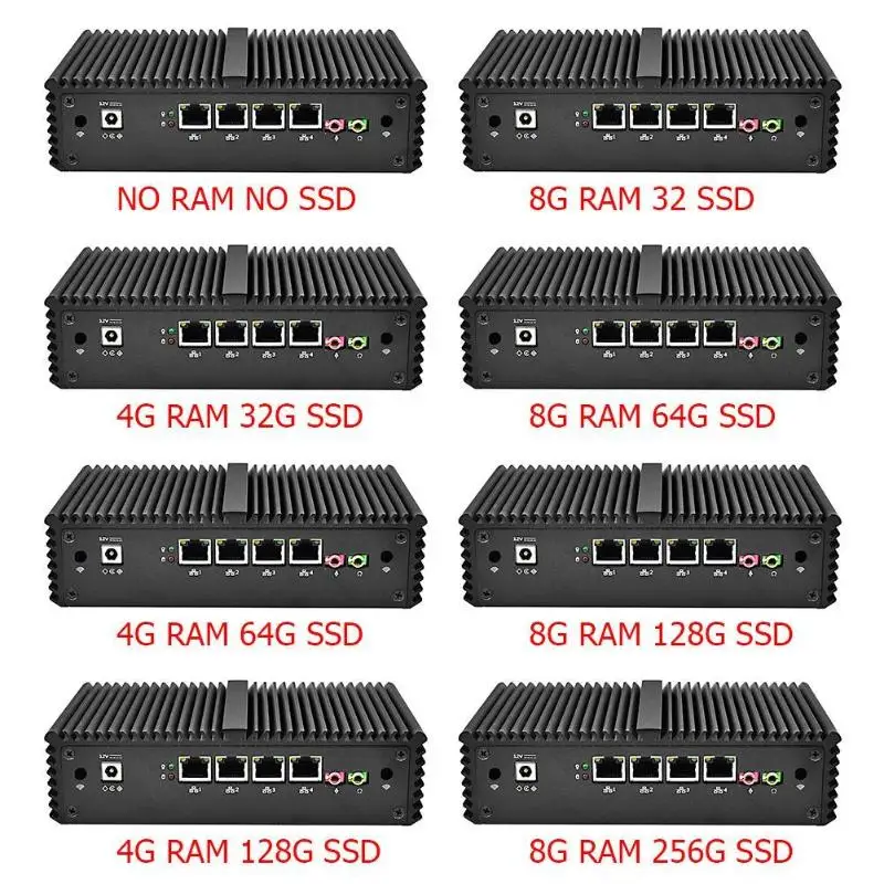 Mini PC 4 LAN Ports Router I3 I7 I5-4200U 1.6Ghz Dual Core Firewall US Plug | Компьютеры и офис