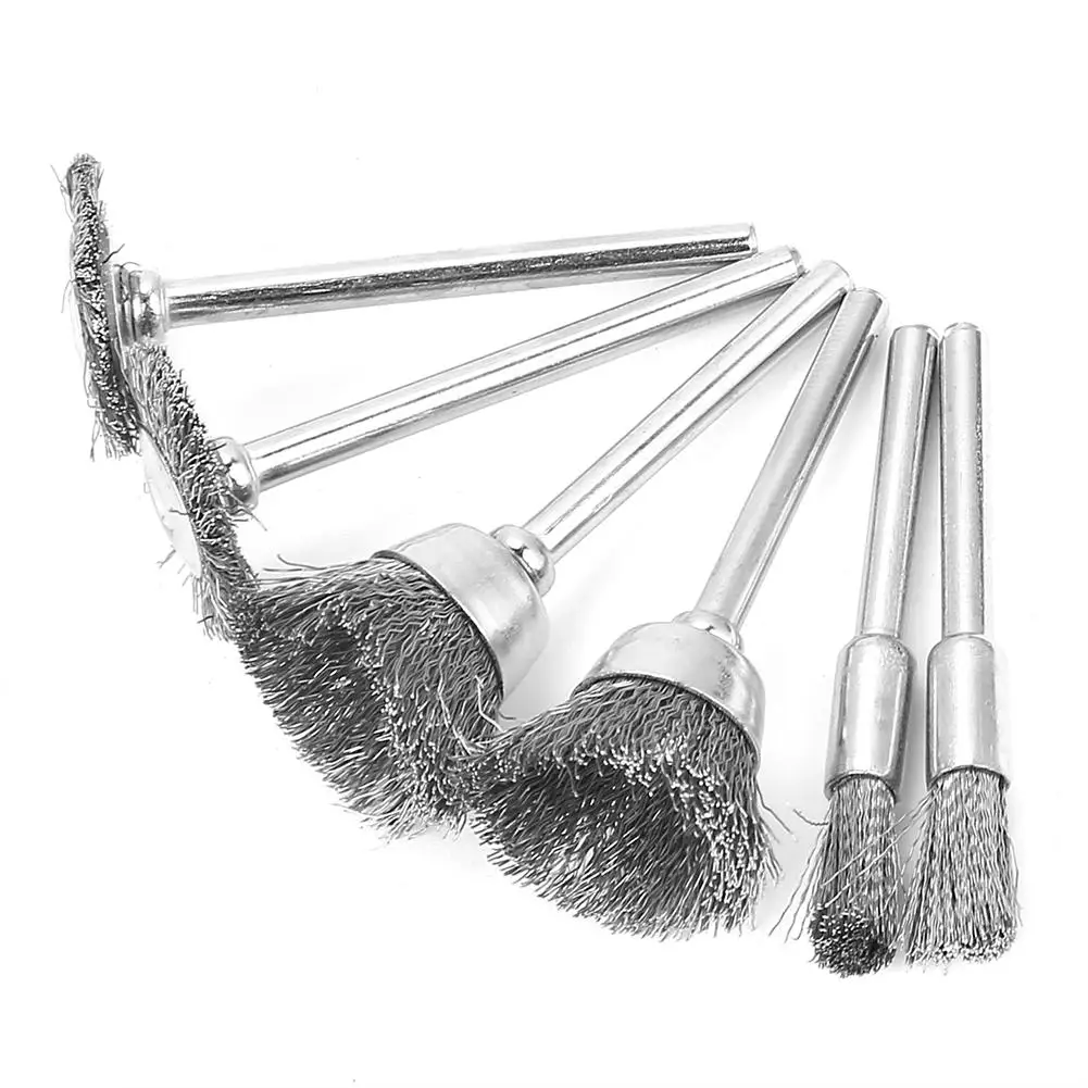 18 шт проволочная щетка стальной набор шлифовальный полировальный диск головка