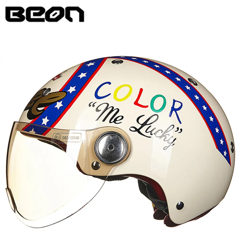 BEON E Bike мото мотоциклетный шлем 3/4 мотоцикл половина лица шлемы реактивный скутер