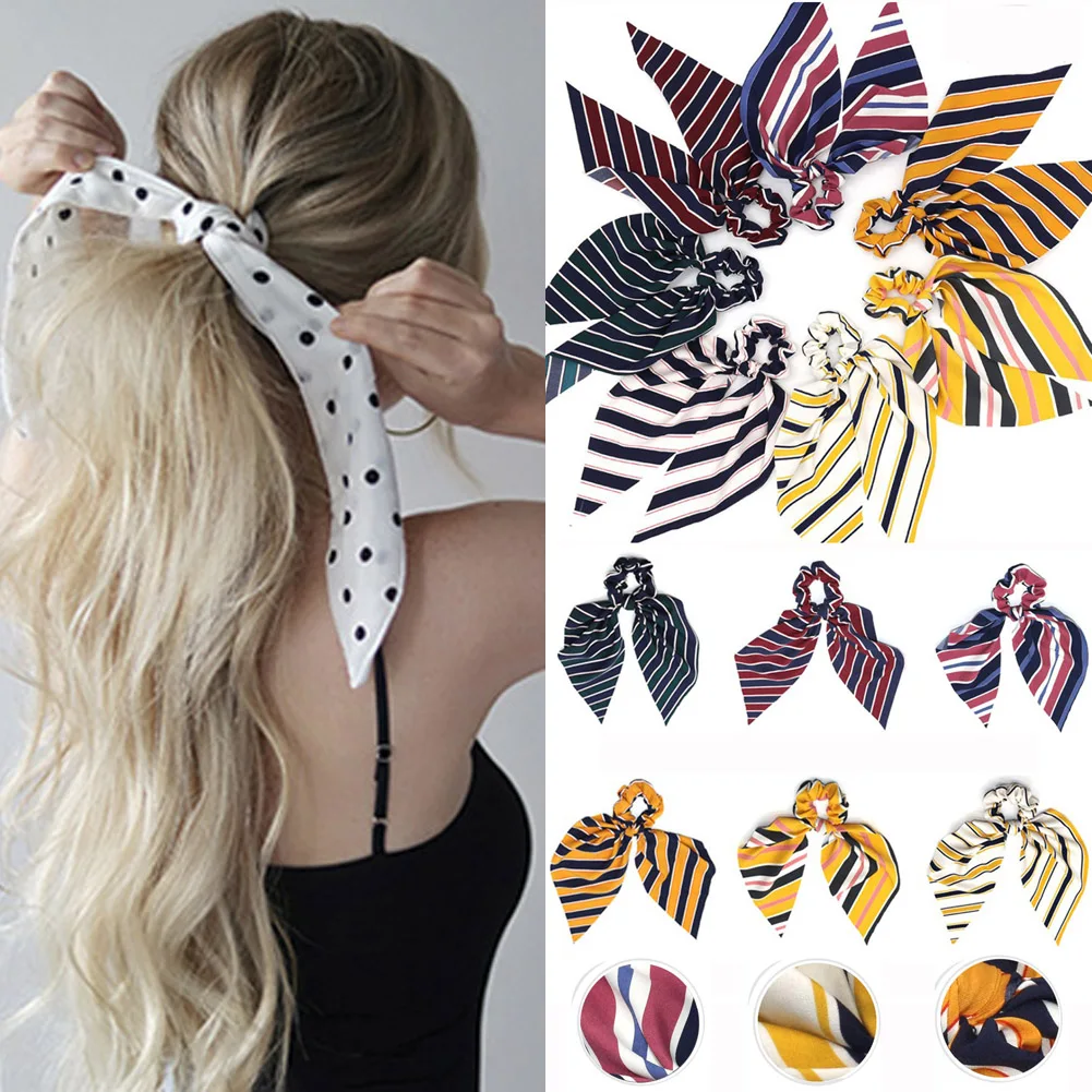 Весенний шарф с конским хвостом эластичная резинка для волос женщин женские