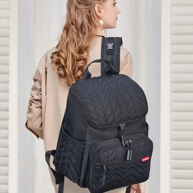 Solid Color Maternity Nappy Diaper Bags Large Capacity Mummy Backpack Baby Travel Nursing Storage Bag Waterproof Zipper Handbag | Мать и