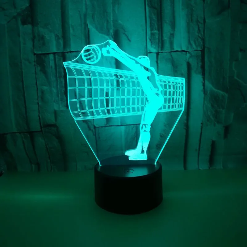 YIMIA волейбольный плеер Модель 3D ночник USB Новинка подарки 7 цветов Изменение