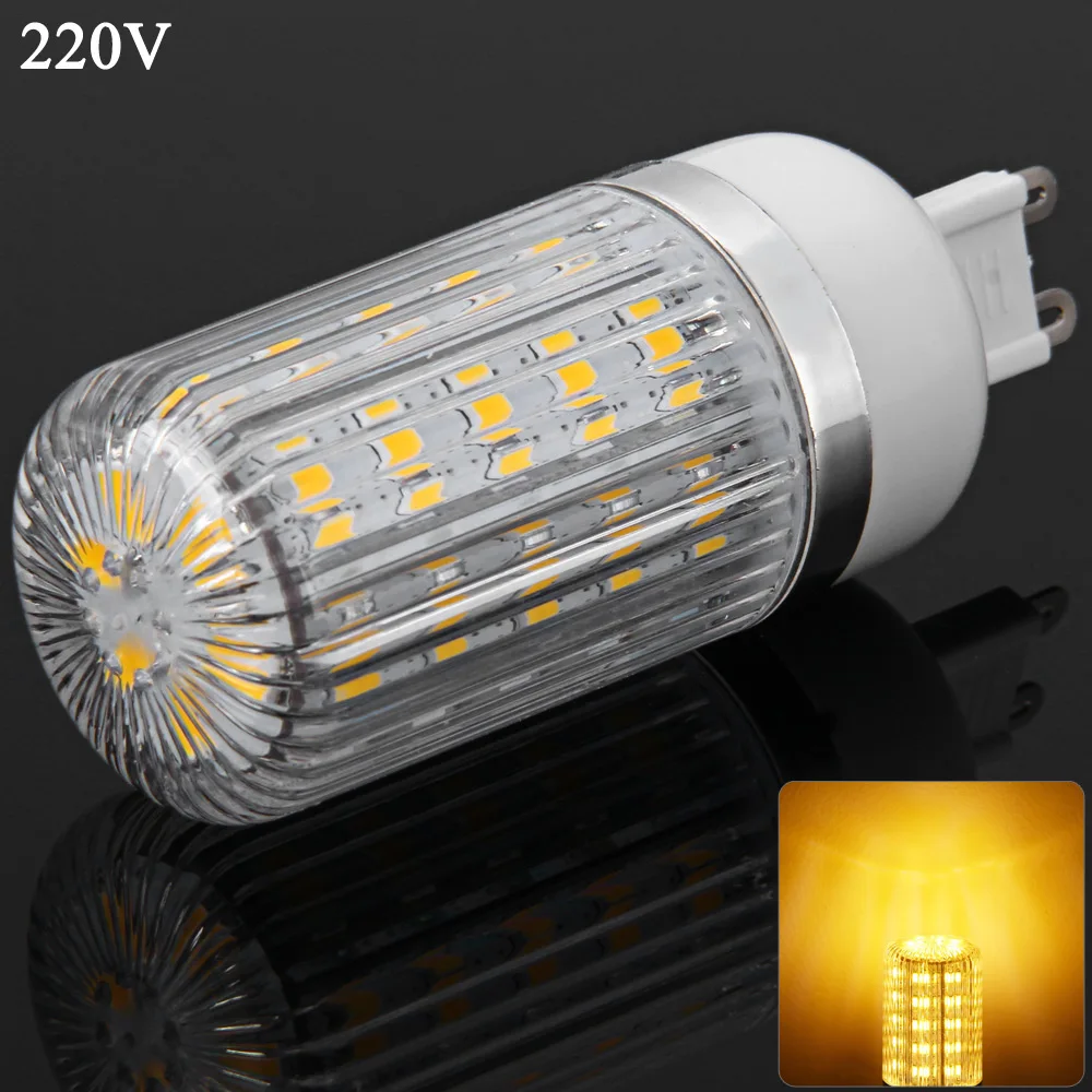 G9 7 Вт SMD 5730 36 светодиодов с регулируемой яркостью лампы серебро краями лампа