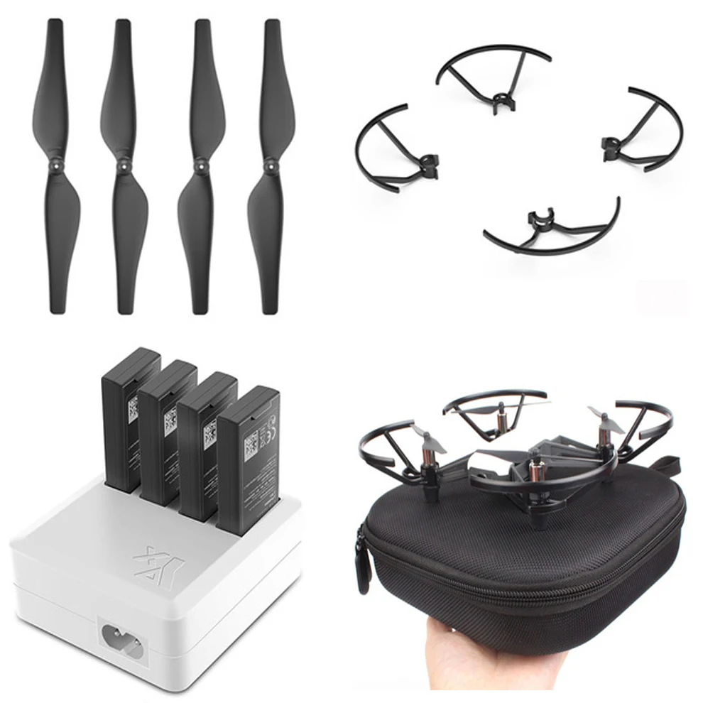 Быстросъемные пропеллеры для DJI TELLO + защита зарядное устройство 4 в 1