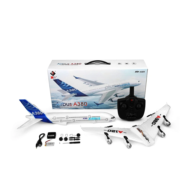 WLTOYS A120-A380 Airbus 510 мм размах крыльев 2 4 ГГц 3CH RC самолет фиксированное крыло RTF и режим