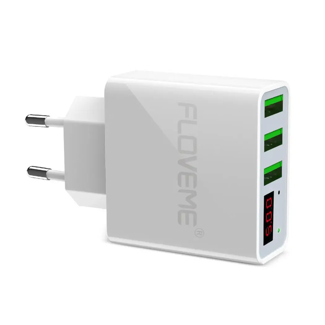 3 порта USB Smart Digital LED 5V Дисплей 220V быстрая зарядка дисплей общее зарядное