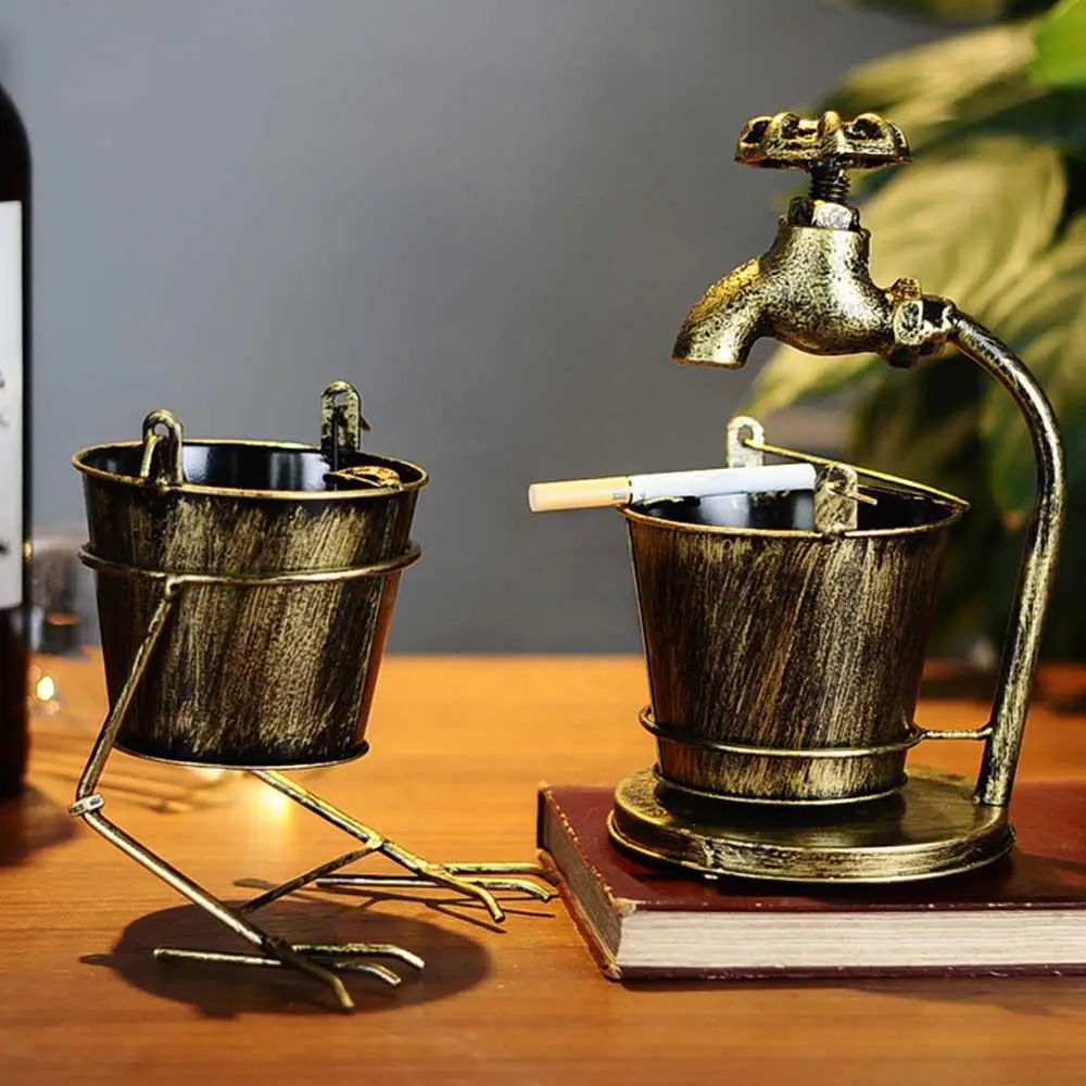 Креативная пепельница для курения Ретро металлическая сигар ведро железное