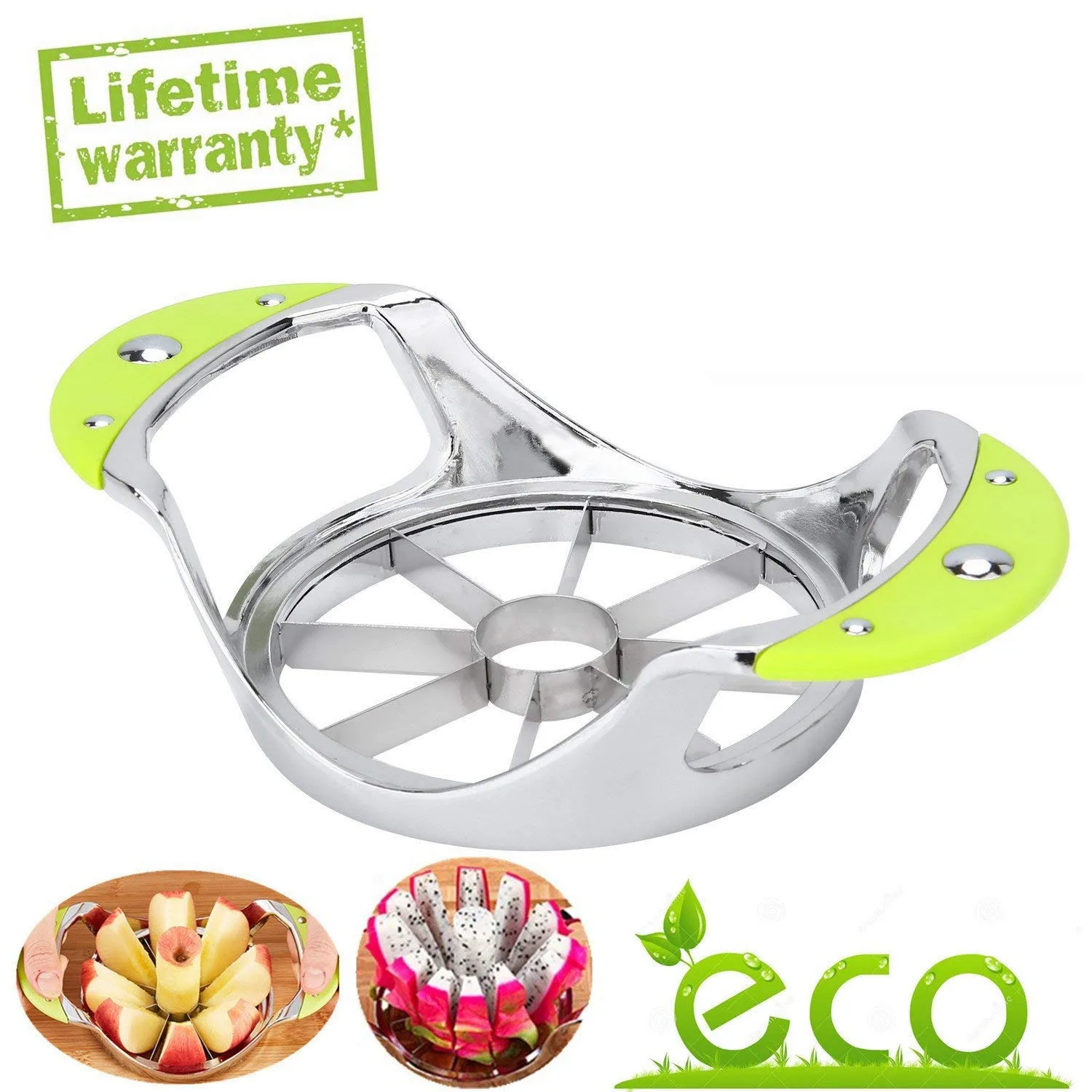 Apple Slicer And Pear Core Remover Stainless Steel Flowering Onion Cutting Machine Kitchen Gadget Splitter Green | Дом и сад