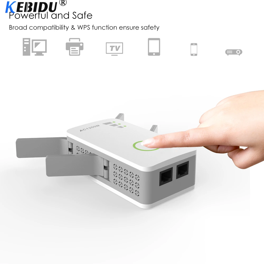 KEBIDU 2 4G/5G 1200 Мбит/с беспроводной-AC двухдиапазонный ретранслятор AP беспроводной