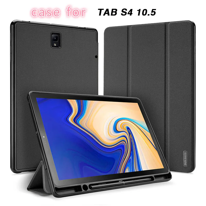 Чехол для TAB S4 10 5 Tablet крышка прикрепляющийся к три складной кожаный чехол Smart sleep