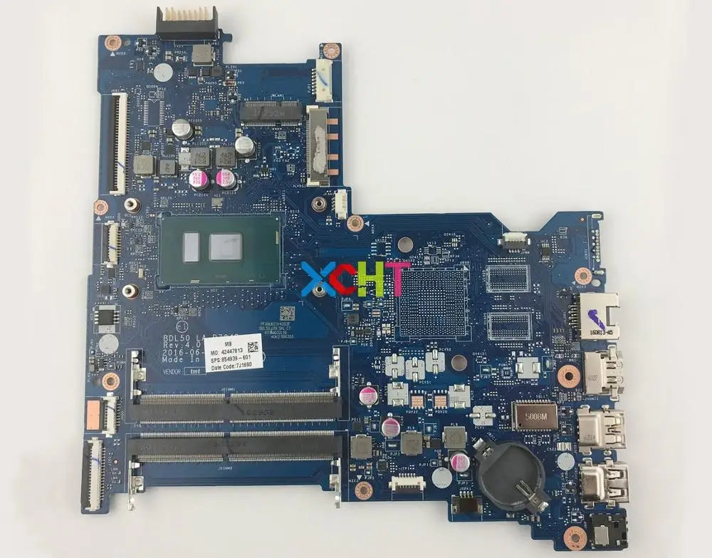 854939-601 854939-001 UMA w i3-6100U Процессор BDL50 LA-D704P для hp 15-AY серии ноутбук ПК Материнская плата ноутбука тестирование