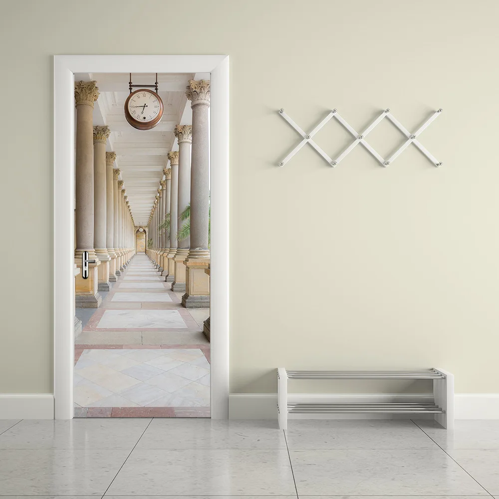 

Rome Stone Column 3D Stair Door Stickers Creative Wall Decals Bedroom Decor Living Room Home Mural Poster Wallpaper Door Decal