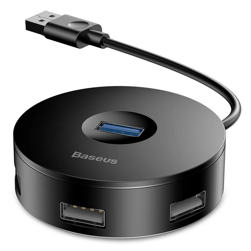 Baseus круглый блок концентратор адаптер 3 USB 0 порты 2 индикаторная лампа в ночное