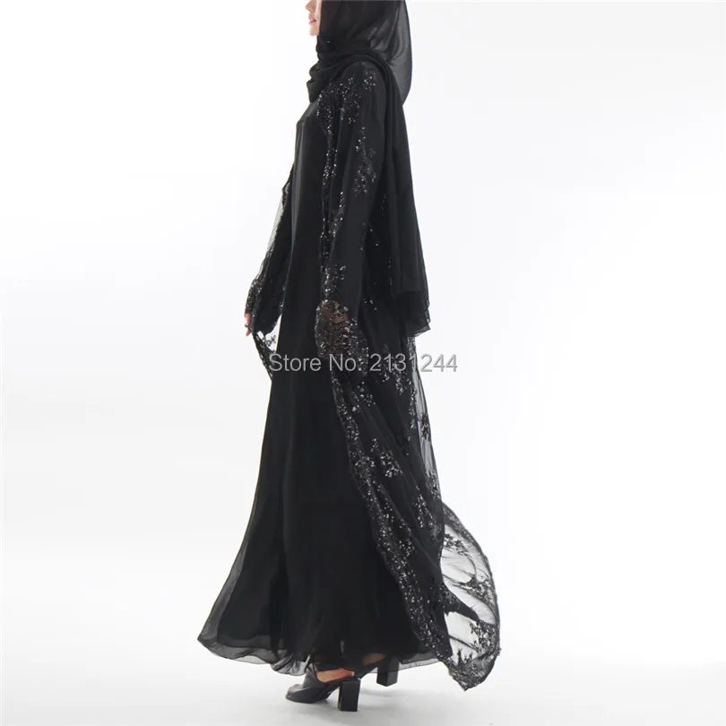 Размера плюс 2018 летний Abaya Дубай сексуальный женский длинный с блестками кружева