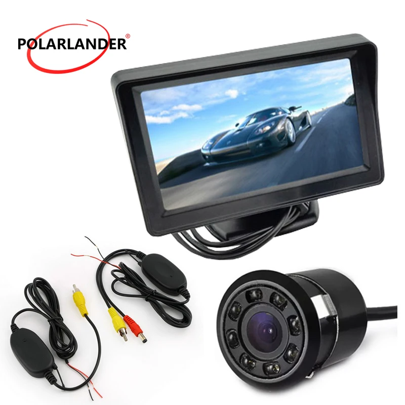 3 в 1 автомобильный монитор с камерой заднего вида 4 дюйма|car monitor|car display monitorlcd car |