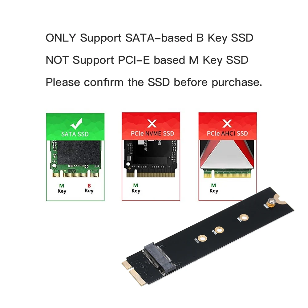 Карта адаптера M.2 NGFF SATA для жестких дисков альпple A1465 A1466 MD223 SSD сменный жесткий диск