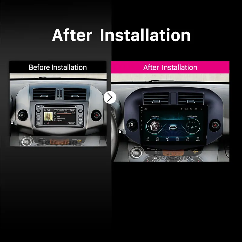 Seicane 2Din Android 9 1 мультимедийный плеер 10 дюймов для 2007 2008 2009 2010 2011 Toyota RAV4 GPS авто