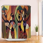 72 ''x 72'' Водонепроницаемая Красивая мультяшная африканская занавеска с фруктами для девушек и женщин, ванная комната, занавеска для душа, мытый декор для домашней ванны с крючками 180 см x 180 см