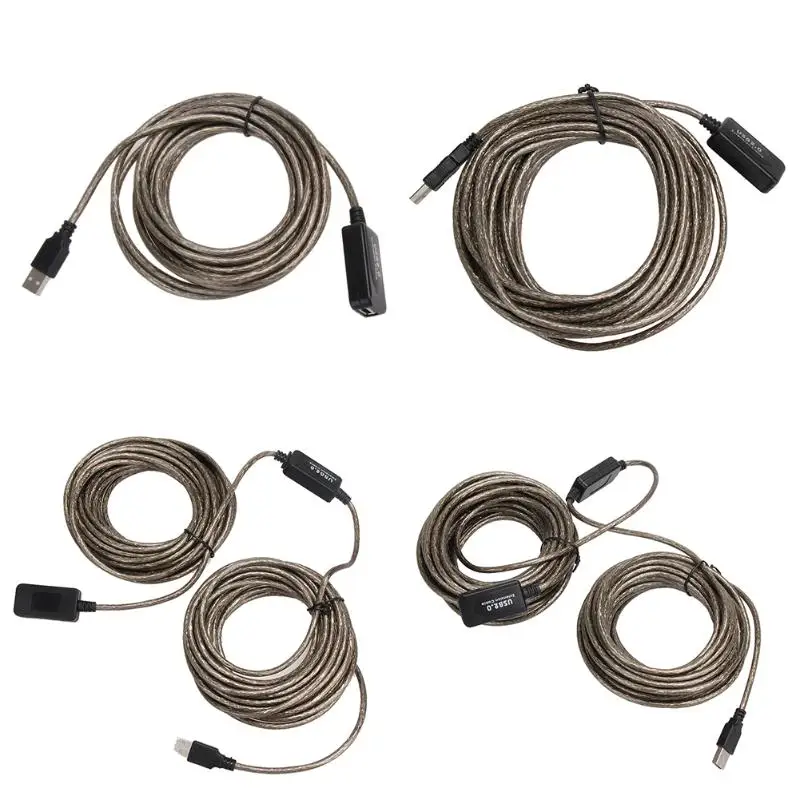 USB 2 0 5 м/10 м/15 м/20 м удлинитель штекер гнездо Кабель высокоскоростной провод