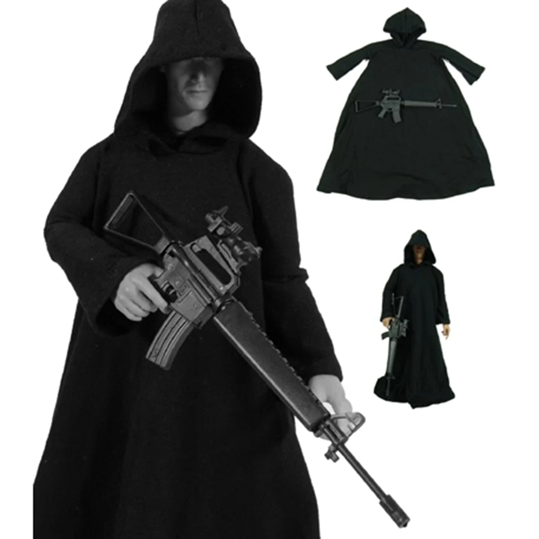 

1/6 Scale Soldier Action Figure Clothing Cloak Accessories 12" Movable Soldier Model Kit for Military Fans Present Gift