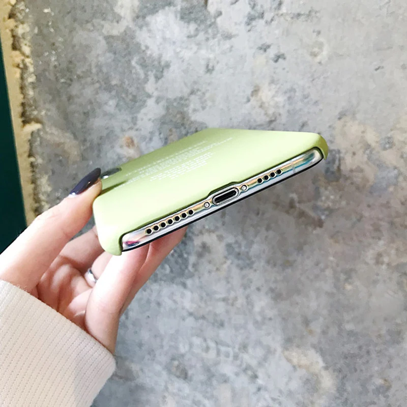 Lovebay чехол для телефона iPhone 6 6s 7 8 Plus X XR XS Max Модный матовый зеленый с мультяшной
