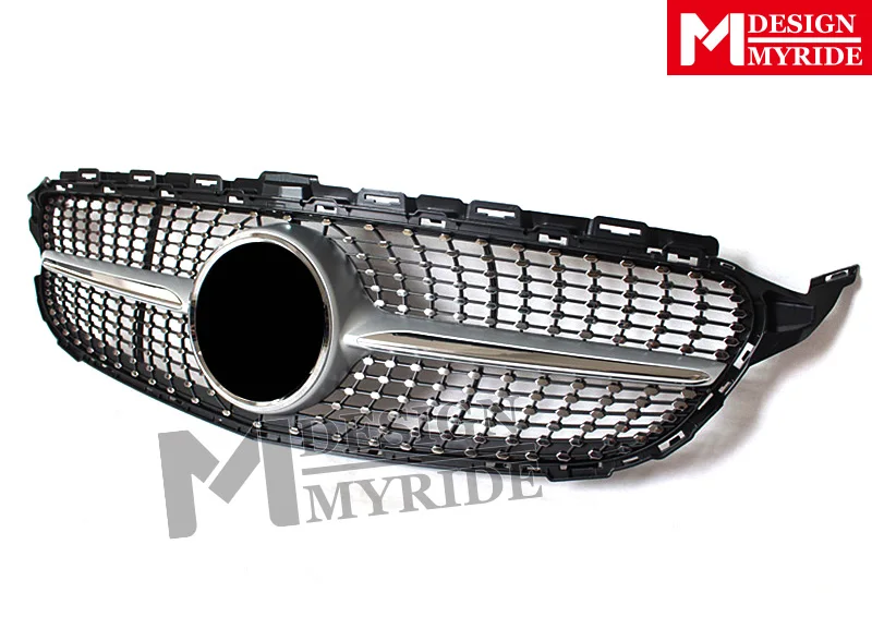 W205 Grills Grill подходит для c класса Sport C200 C250 C300 ABS Silver без знака Решетка переднего