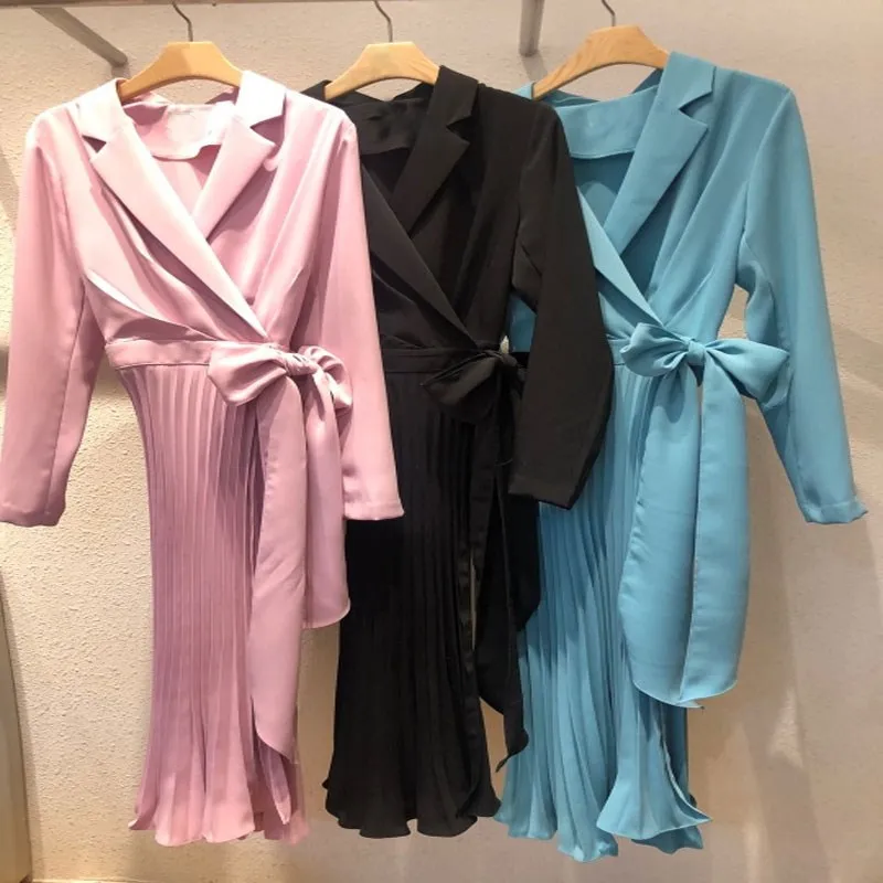 Женская одежда в Корейском стиле элегантное офисное женское плиссированное