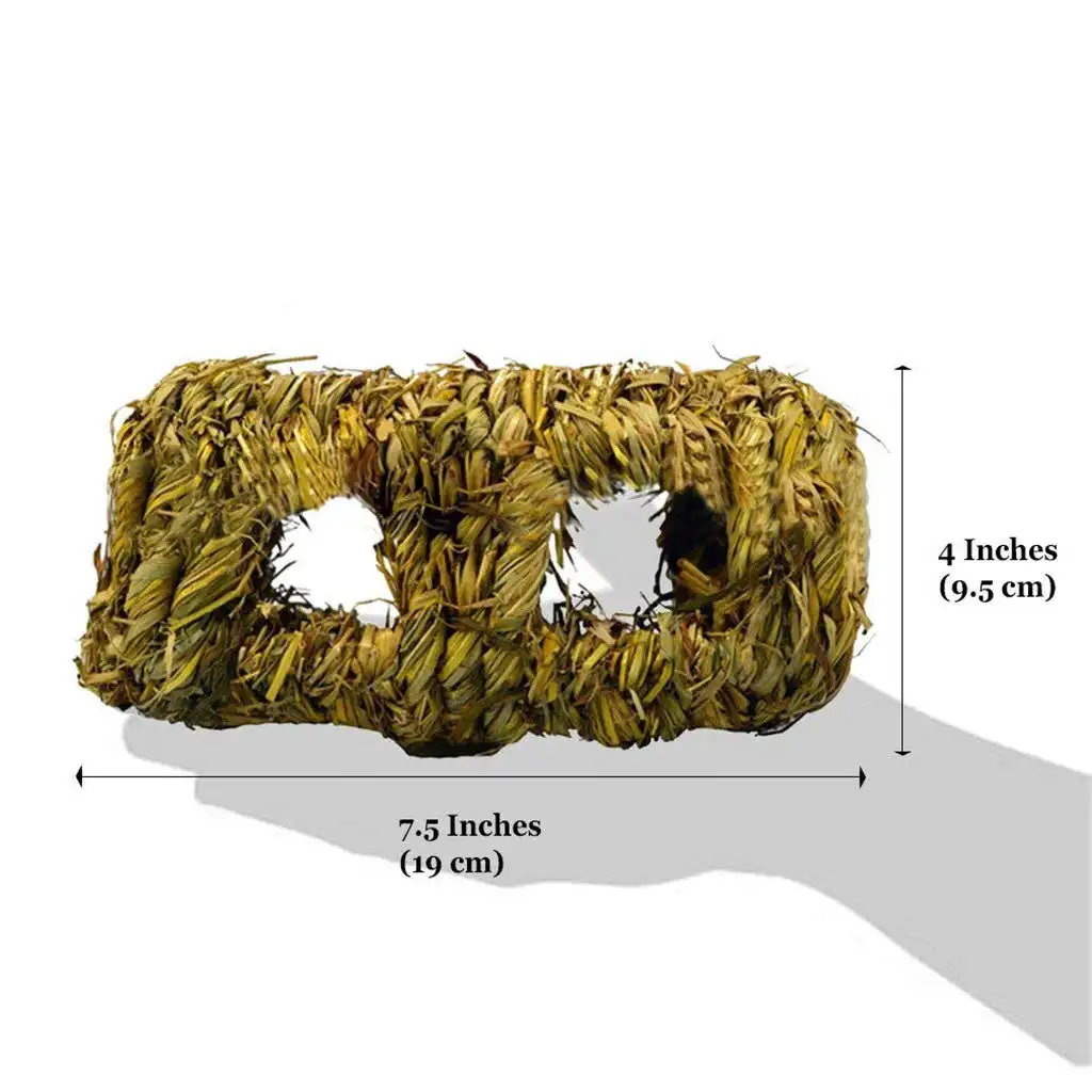 Ручная работа из тканой травы туннель игрушка-маленькое животное активности