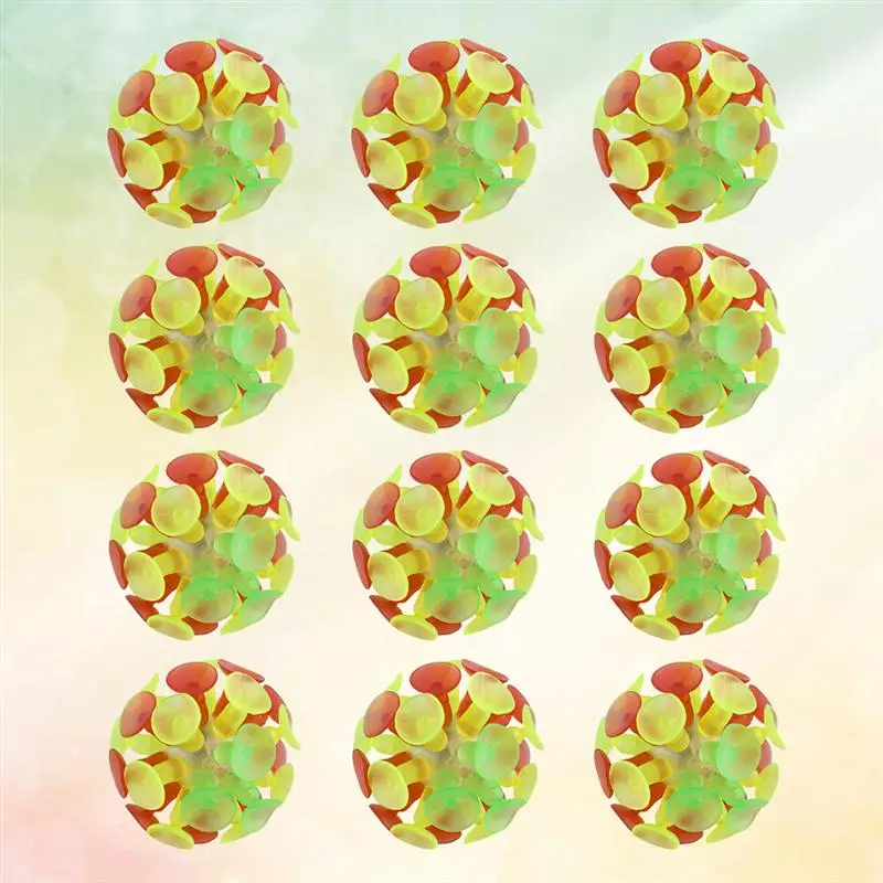 Забавные интерактивные креативные разноцветные шарики на присоске 12 шт.|Игры для