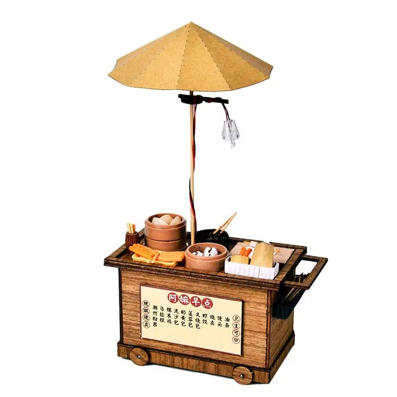 Китайская тележка для завтрака сделай сам Dollhosue игрушка имитация кукольного
