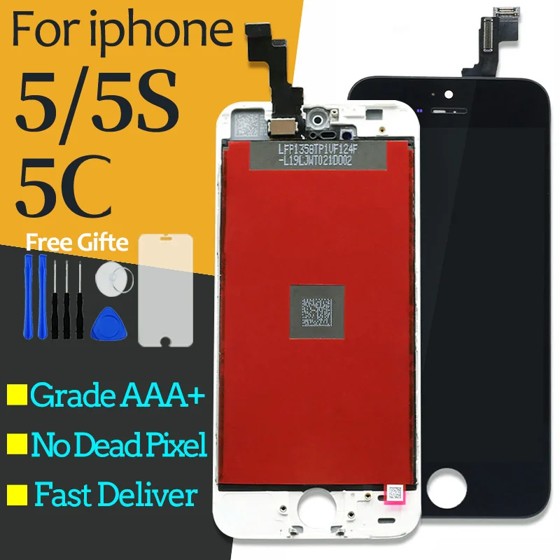 Для Apple iPhone 5 5S 5C ЖК дисплей сенсорный дигитайзер экран Замена черный/белый для iphone