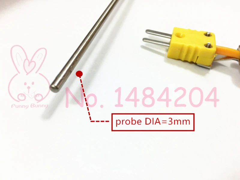 Type K Surface Thermocouple -50~500C 3mm * l 170mm Probe Flat Tip Sharpened Needle Handheld Temperature Sensor | Инструменты