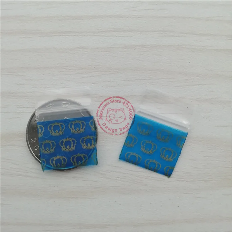 Маленькие пакеты на молнии 3/4 &quotX 3/4&quot 100 шт. маленькие пластиковые с принтом